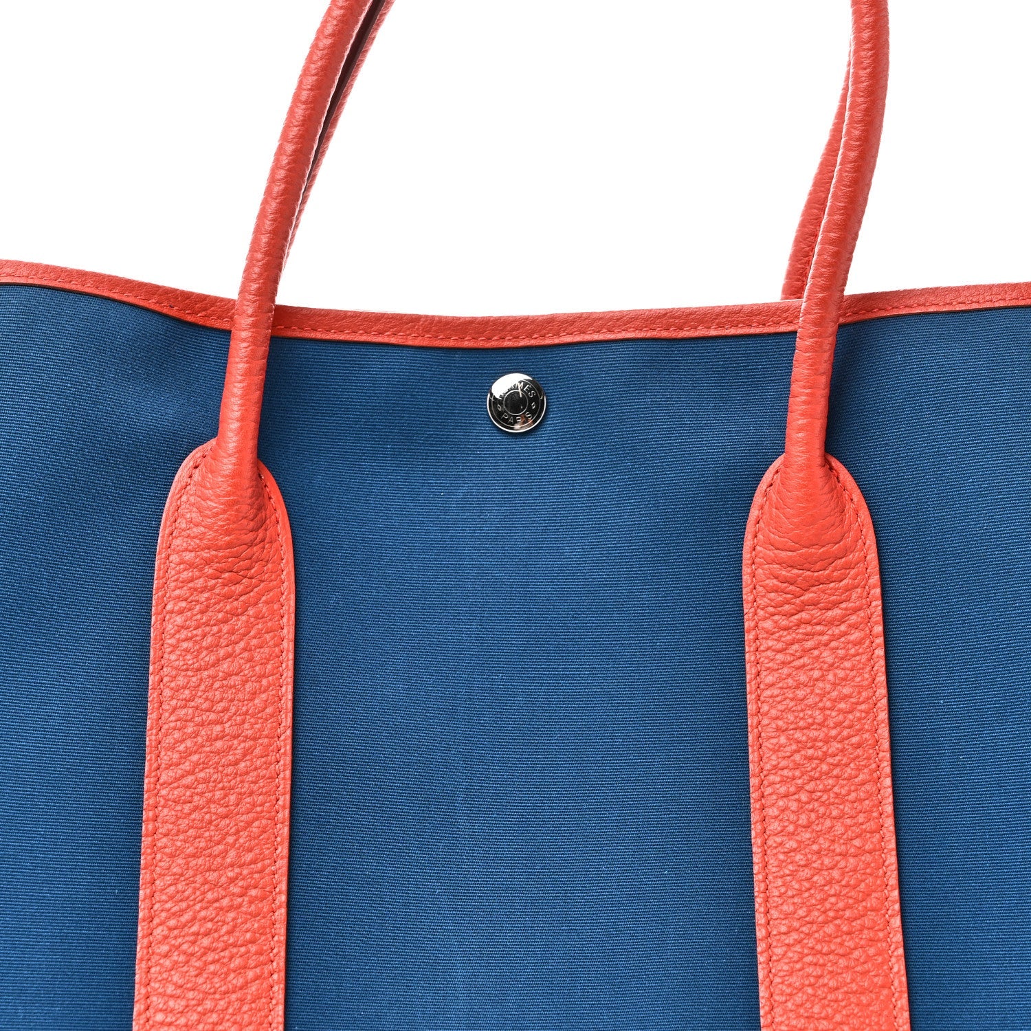 Toile Negonda Garden Party Tote 36 MM  Bleu Zanzibar Capucine