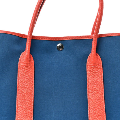 Toile Negonda Garden Party Tote 36 MM  Bleu Zanzibar Capucine