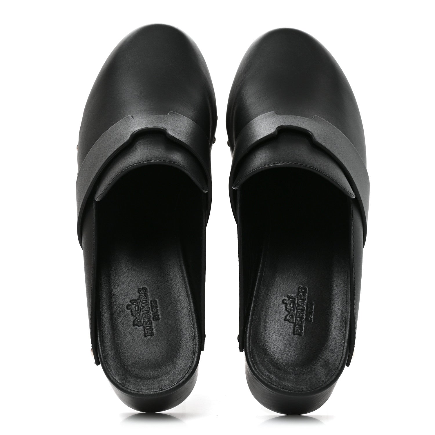 Calfskin Calya Mules 37 Black