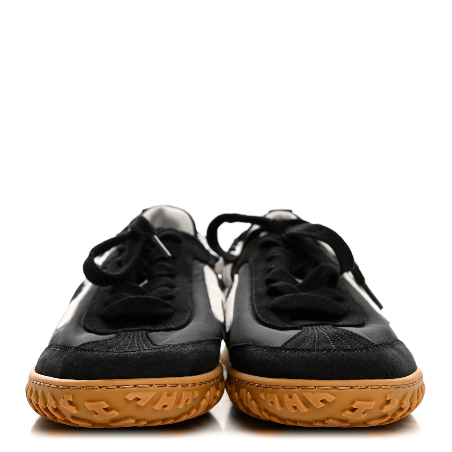 Parachute Fabric Suede Goatskin Jet Sneakers 38.5 Black White