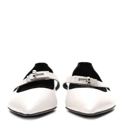 Calfskin Kelly Ballet Flat Gris Clair