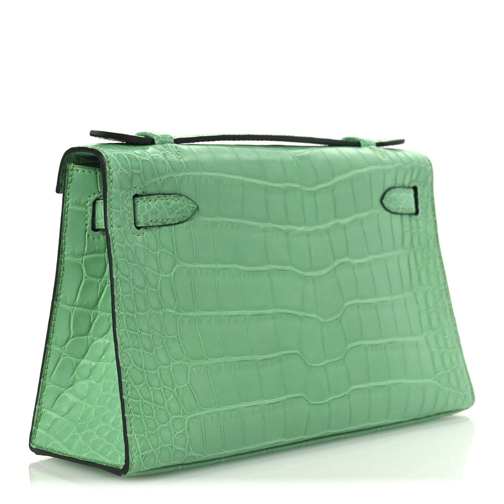 Matte Alligator Kelly Pochette Vert Comics