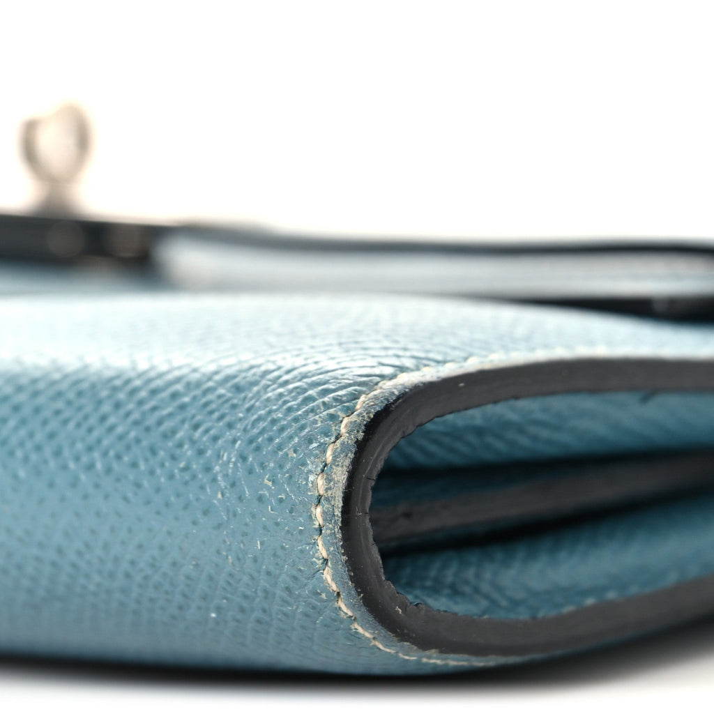 Epsom Kelly Longue Wallet Blue Jean