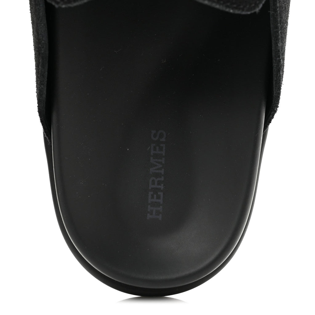 Suede Calfskin Go Mules 40 Black