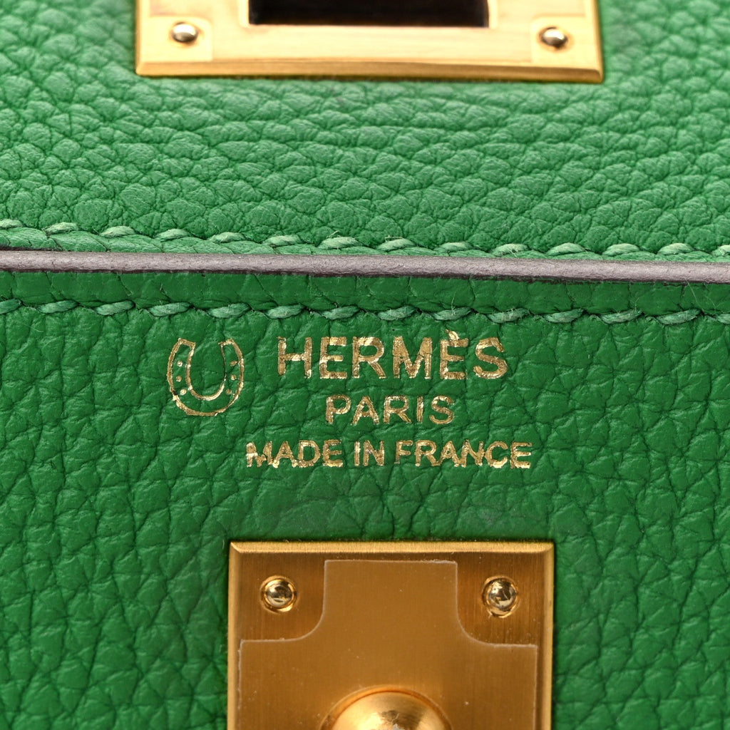 Togo Horseshoe Kelly Retourne 25 Bambou Trench