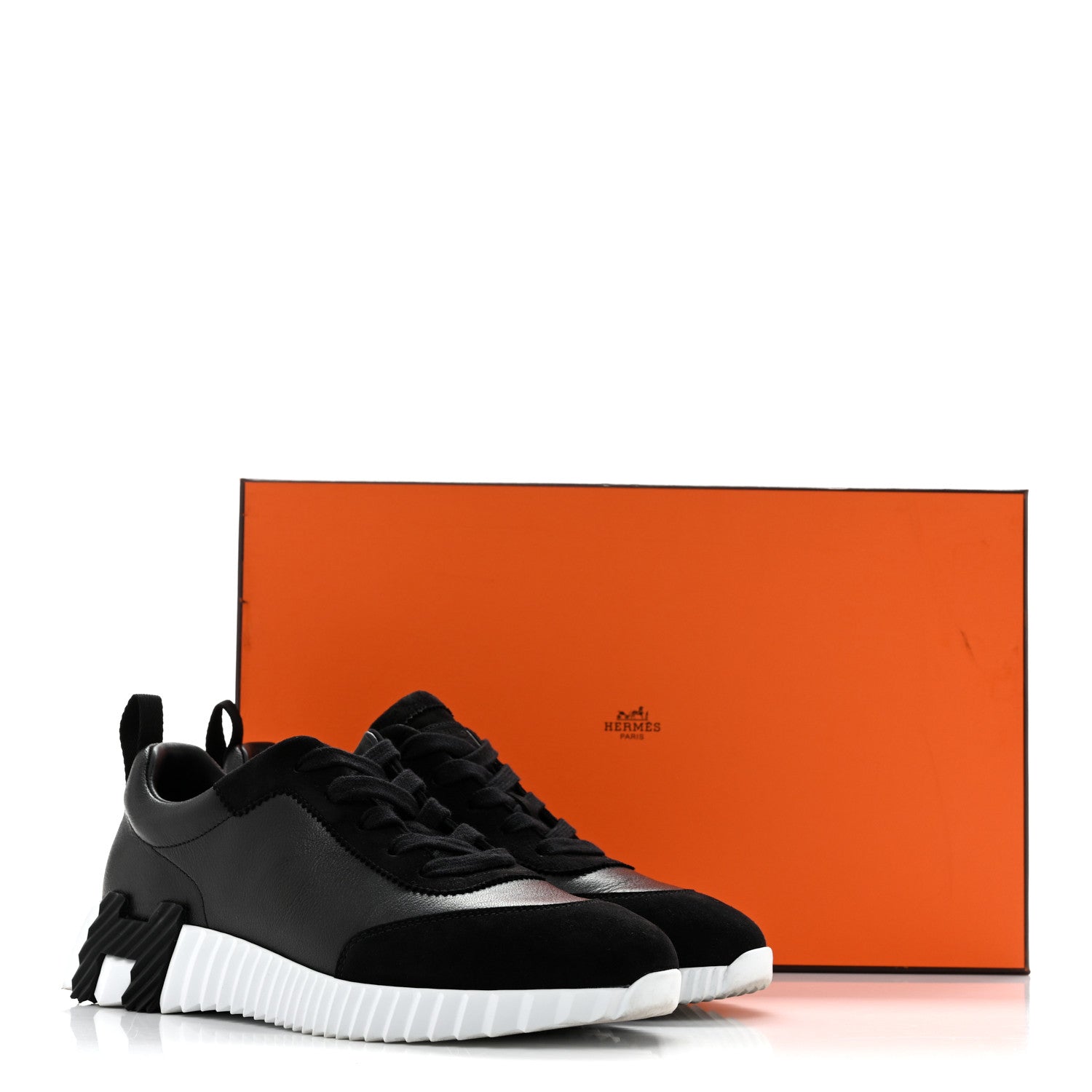 Goatskin Suede Goatskin Bouncing Sneakers 37 Black