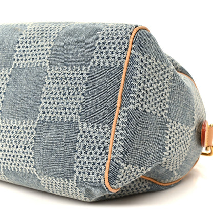 Damier Denim 3D Speedy Bandouliere 25 Bleu