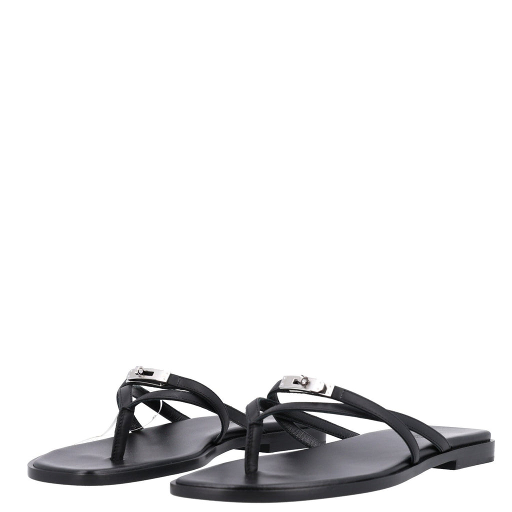 Calfskin Miss Sandals 39 Black