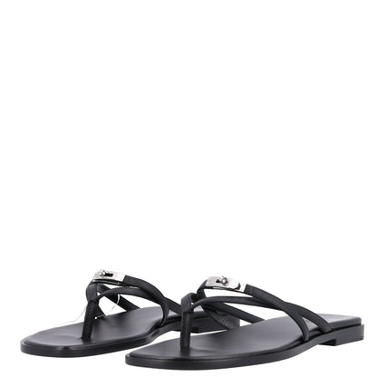 Calfskin Miss Sandals 39 Black