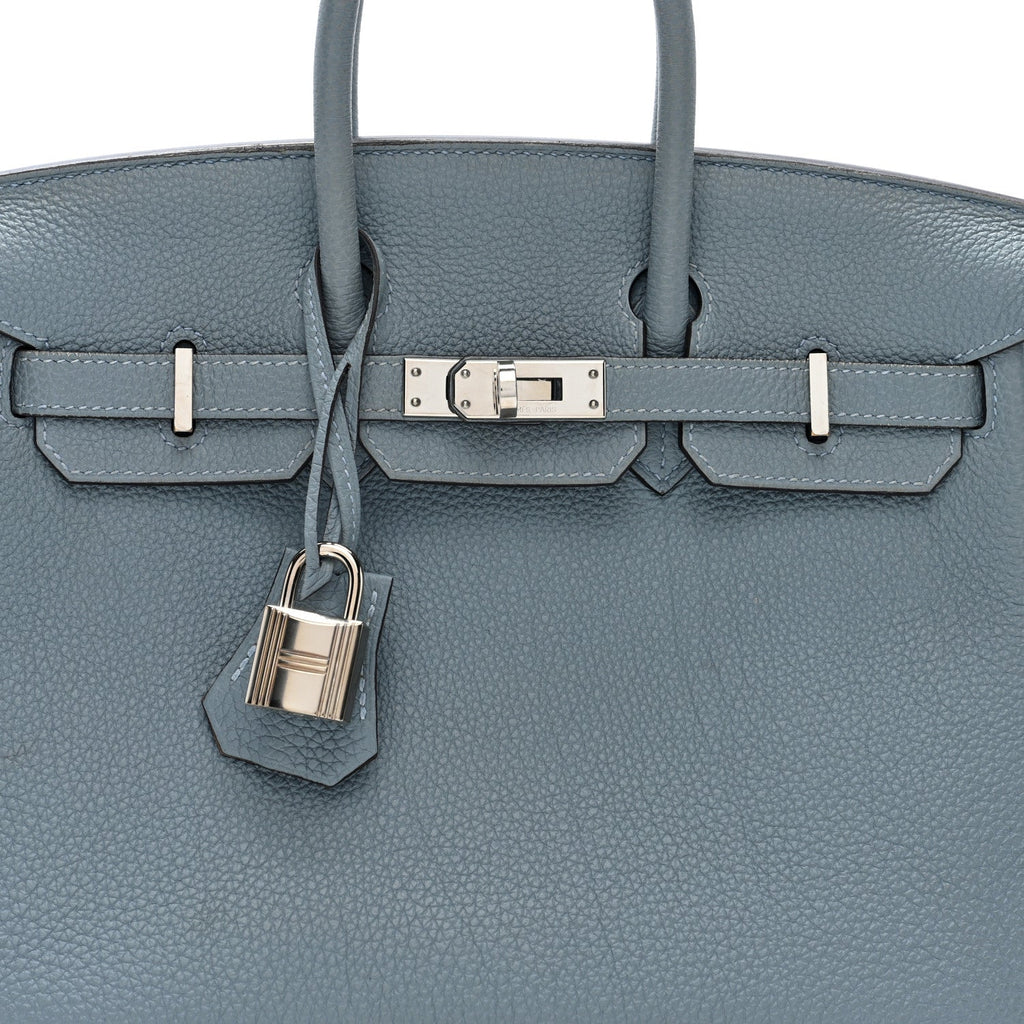 Togo Verso Birkin 25 Bleu Lin Chai