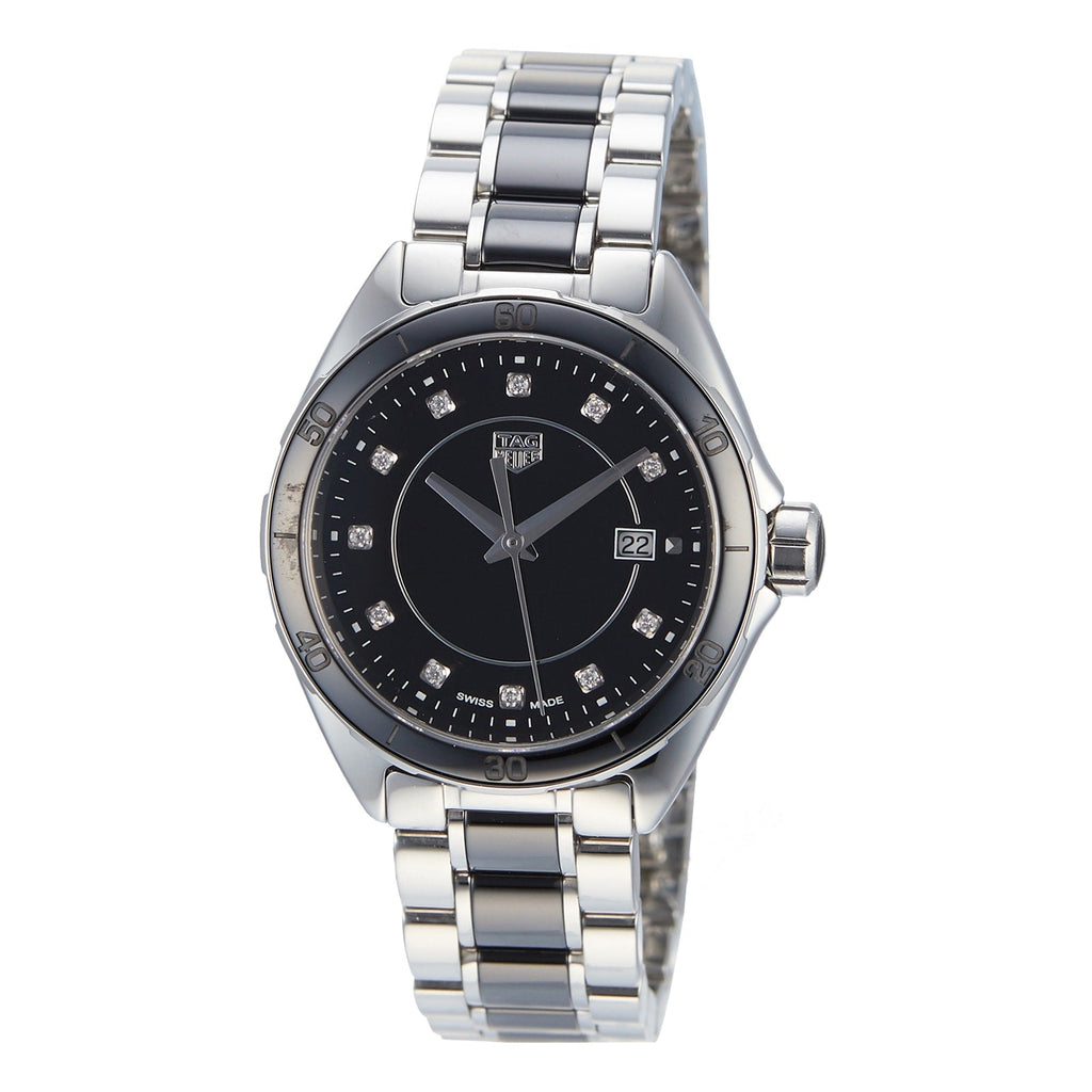Tag Heuer Formula 1 Diamonds Black Dial Two Tone Steel Strap Watch for Women - WBJ141AB.BA0973