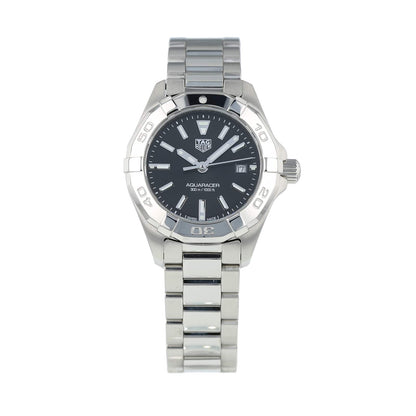 Tag Heuer Aquaracer Quartz Black Dial Silver Steel Strap Watch for Women - WBD1410.BA0741