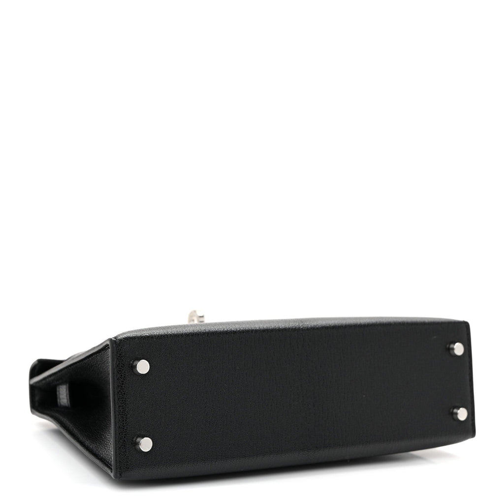 Chevre Chamkila Lizard Mini Kelly Sellier Touch 20 Black Ombre