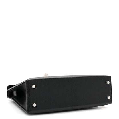 Chevre Chamkila Lizard Mini Kelly Sellier Touch 20 Black Ombre