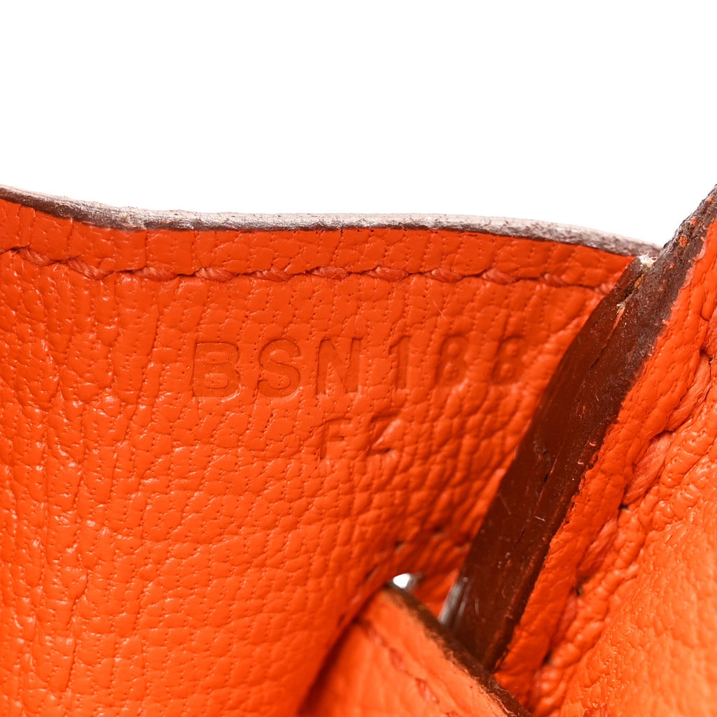 Togo Birkin 25 Orange Minium