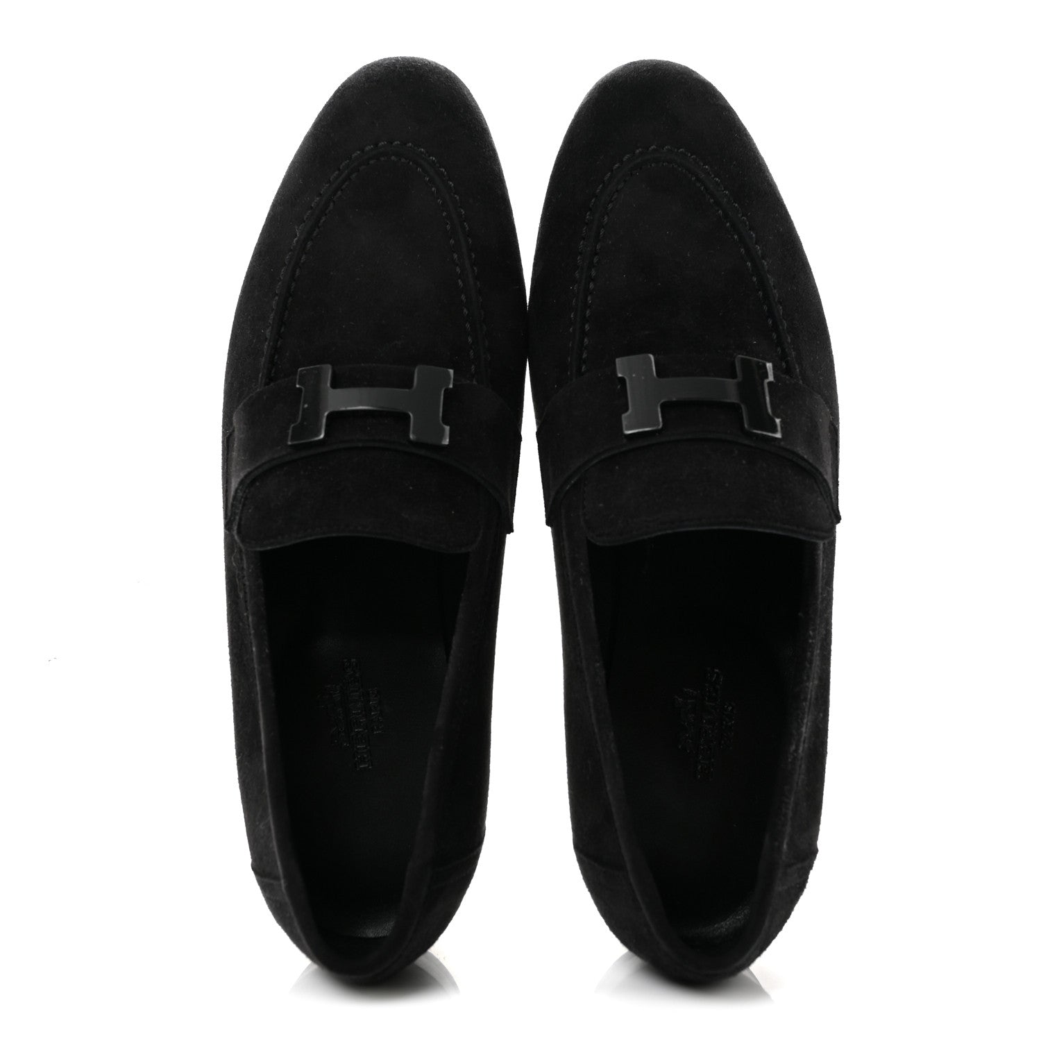 Suede Goatskin Paris Loafers 36 Black