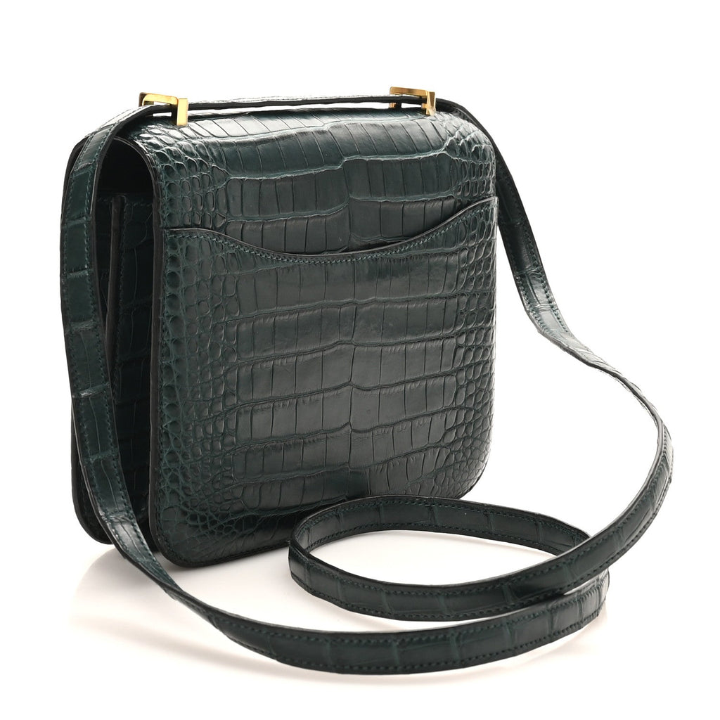 Matte Alligator Constance 18 Vert Cypress