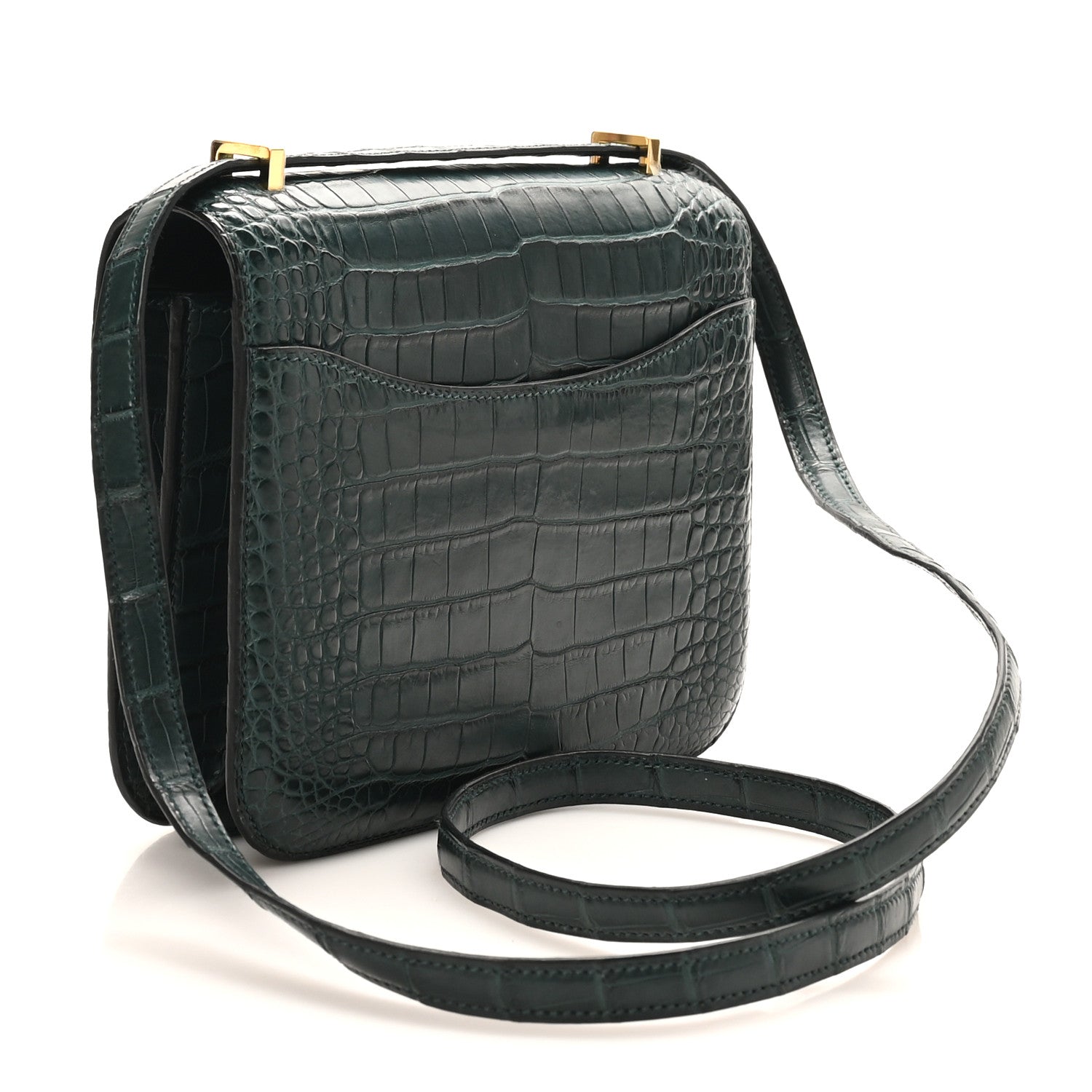 Matte Alligator Constance 18 Vert Cypress