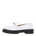 Calfskin Womens Icone Loafers 38.5 White