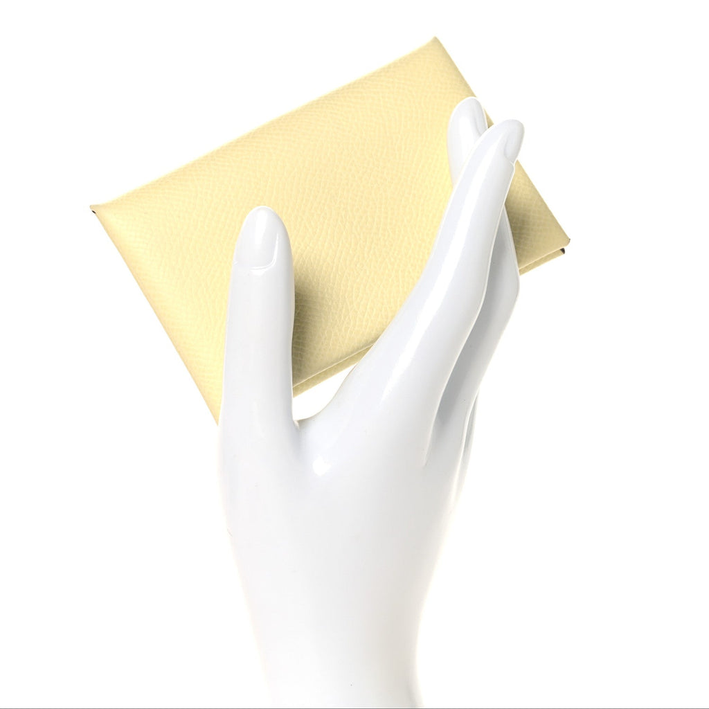 Epsom Calvi Card Case  Jaune Milton
