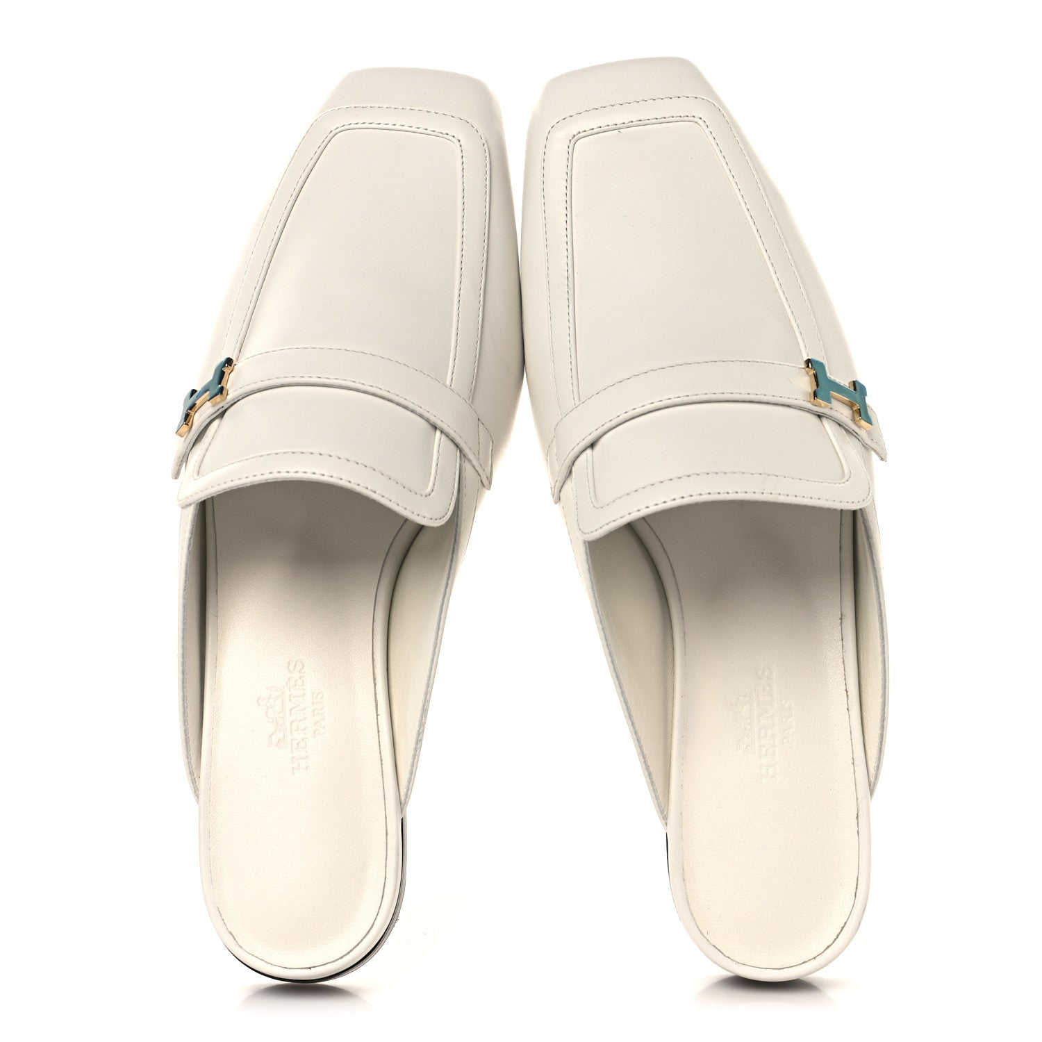 Calfskin Womens Groupie Mules 35 White