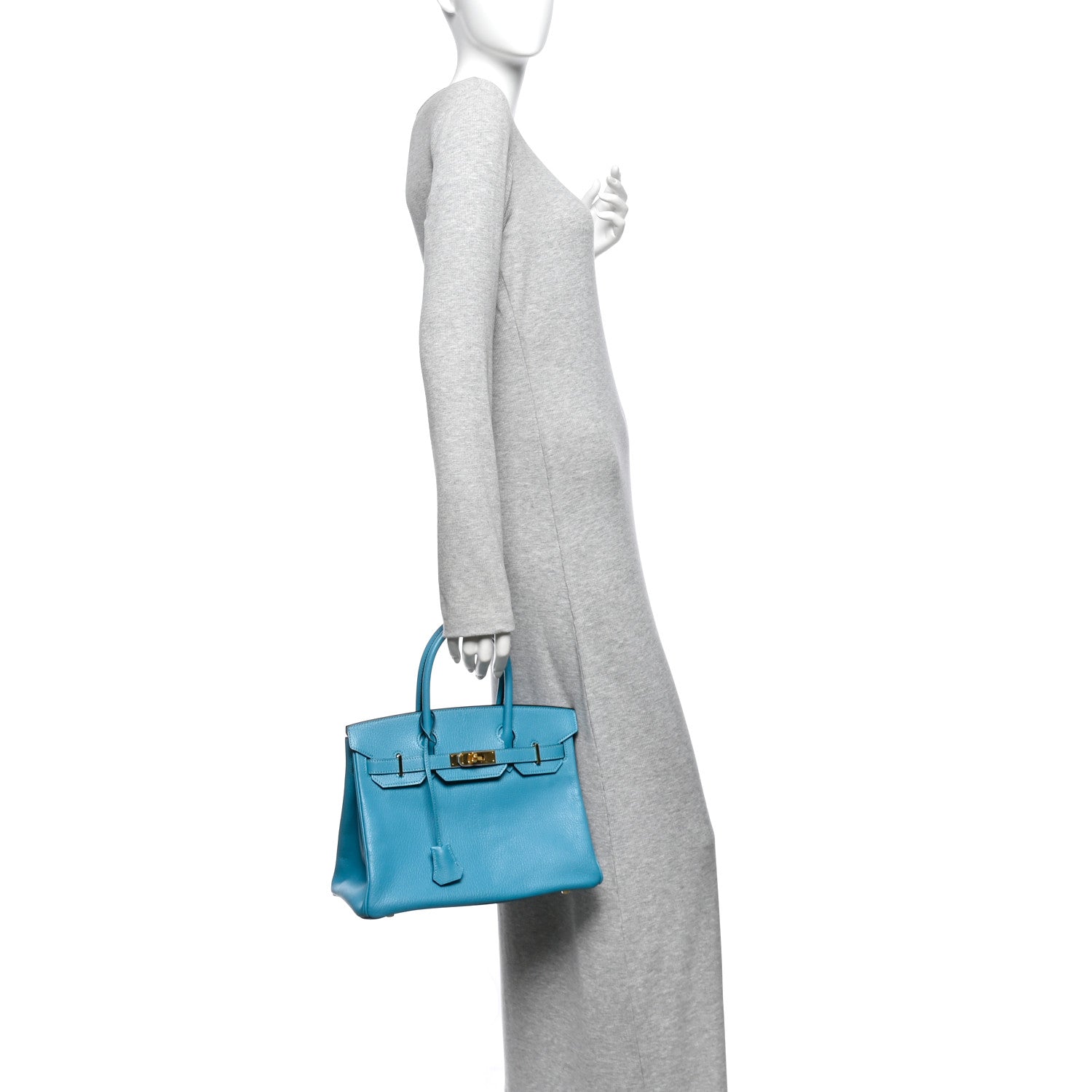 Chevre de Coromandel Birkin 30 Turquoise