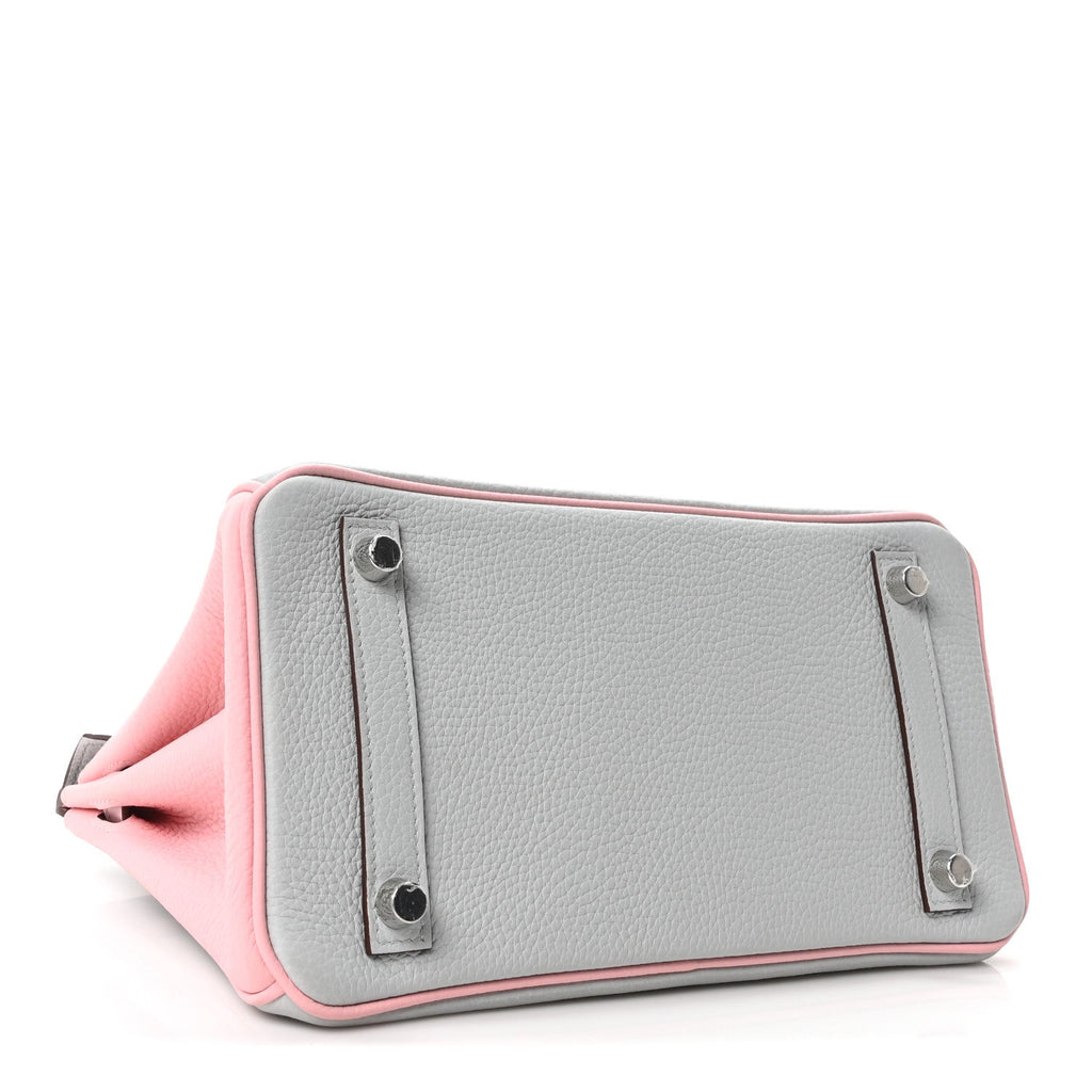 Togo Horseshoe Birkin 25  Bleu Pale Rose Sakura