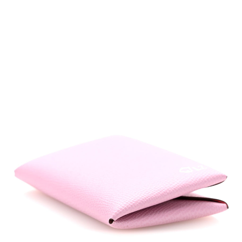 Epsom Horseshoe Calvi Card Case Mauve Sylvestre Rose Azalee