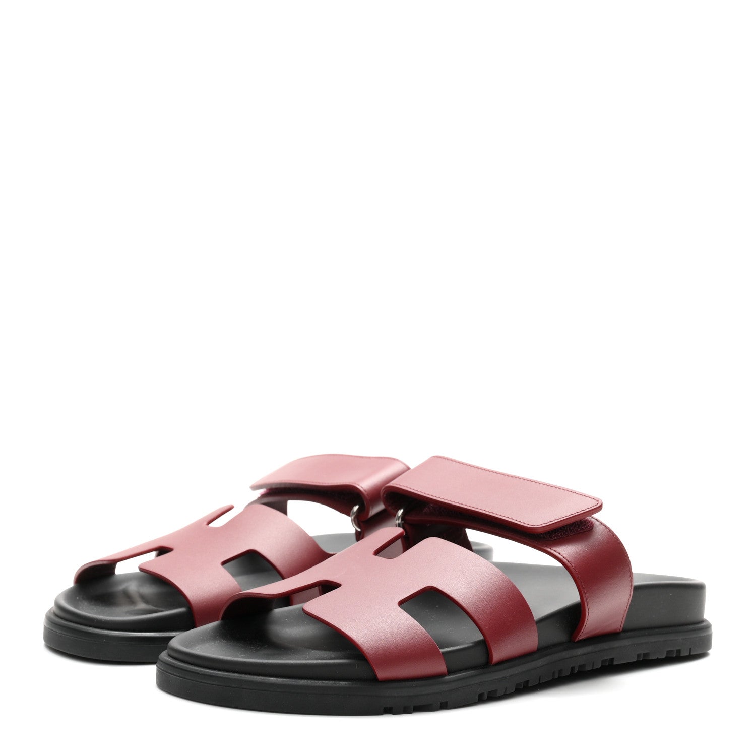 Calfskin Womens Chypre Sandals 36 Rouge H