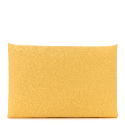 Chevre Mysore Calvi Card Case Jaune Citron