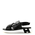 Calfskin Womens Electric Sandals 40 Black