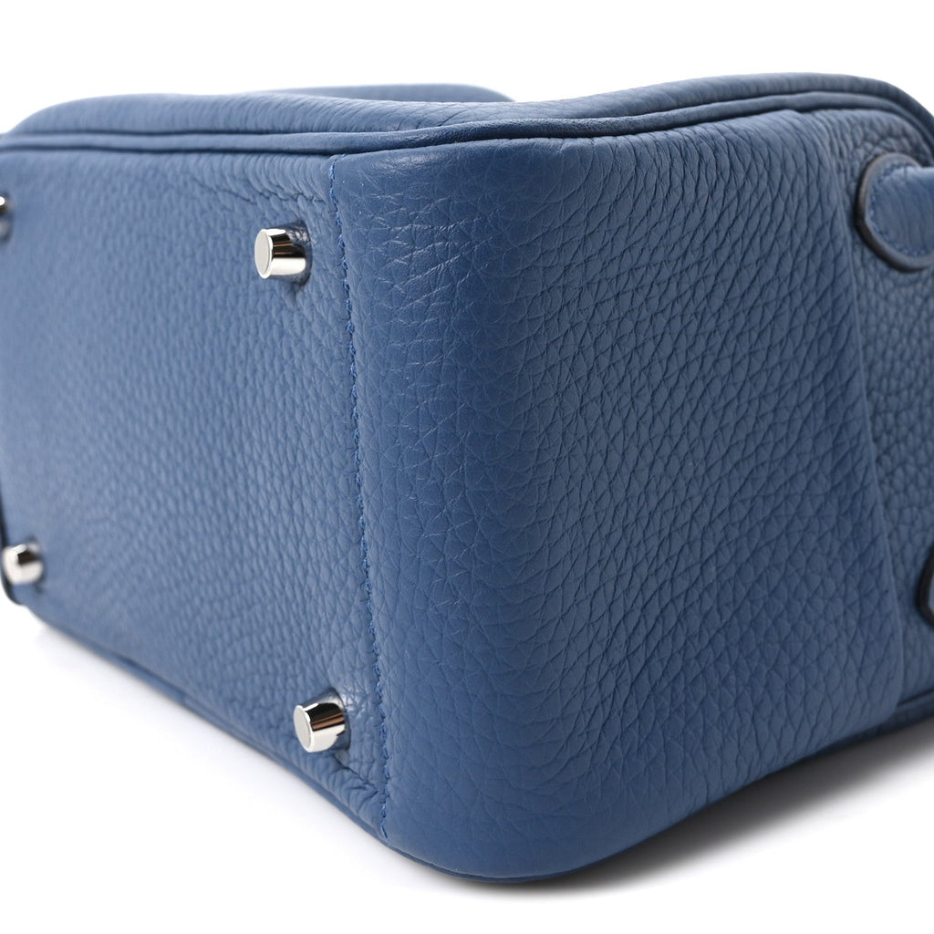 Taurillon Clemence Mini Lindy 20 Bleu Tie