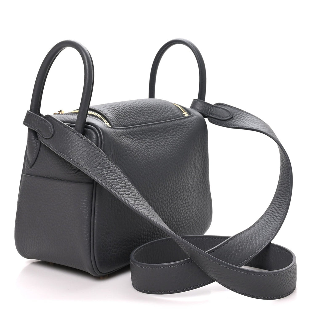 Taurillon Clemence Mini Lindy 20 Gris Misty