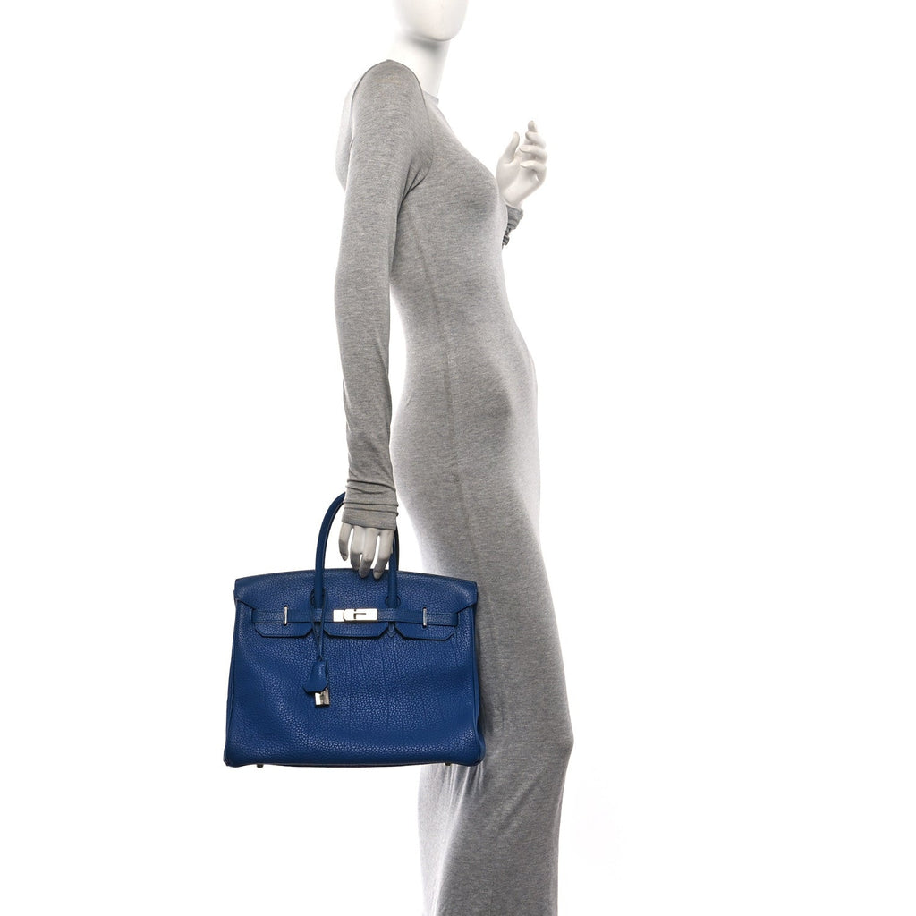 Togo Birkin 35 Bleu Thalassa