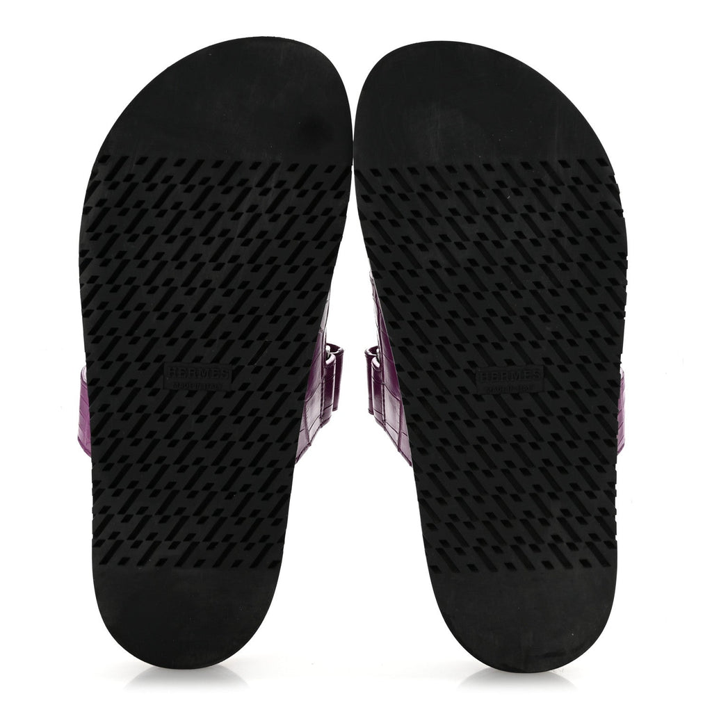 Matte Alligator Womens Chypre Sandals 38.5 Anemone