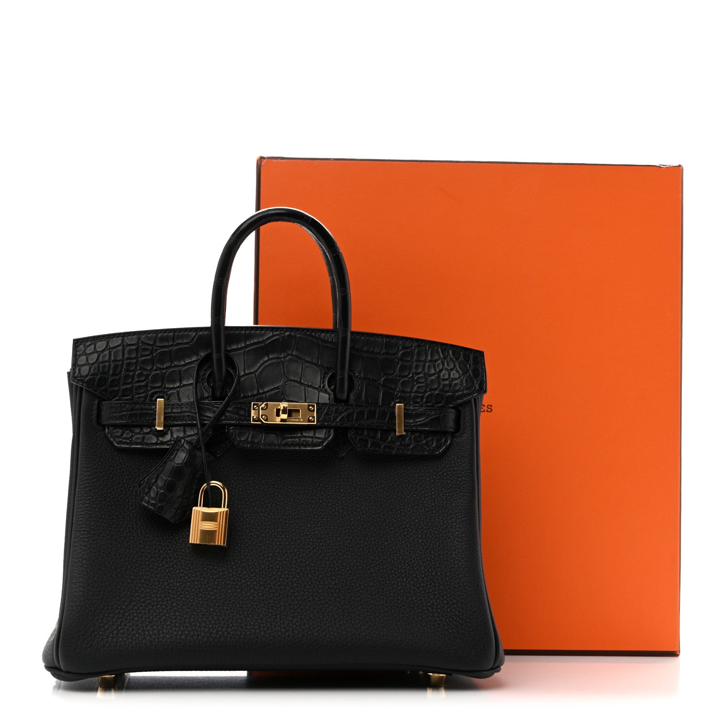 Togo Matte Alligator Birkin Touch 25 Black