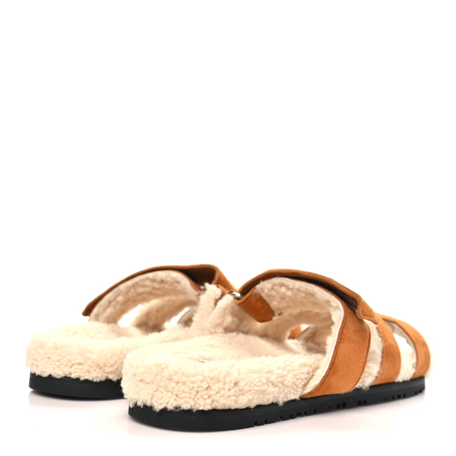 Suede Goatskin Woolskin Womens Chypre Sandals 39 Naturel Ecru