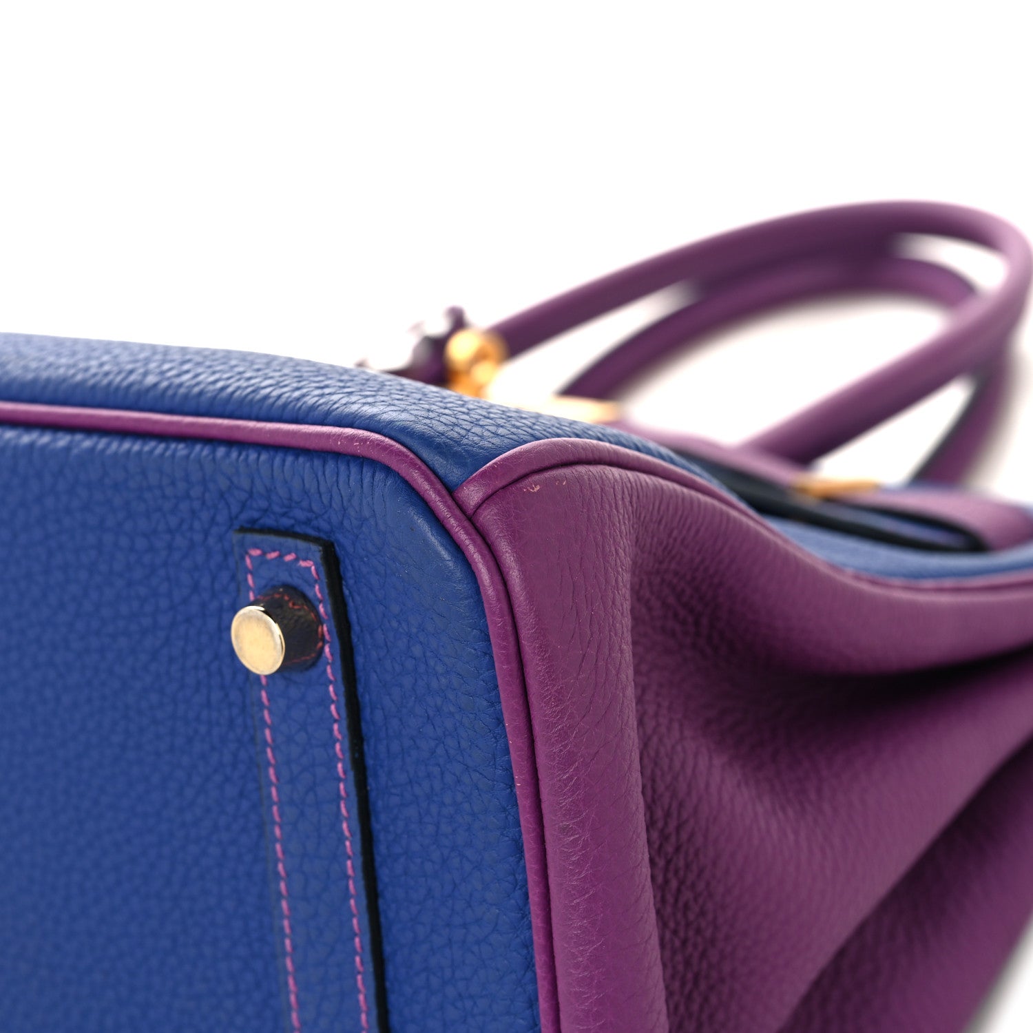 Togo Horseshoe Birkin 30 Blue Electrique Anemone
