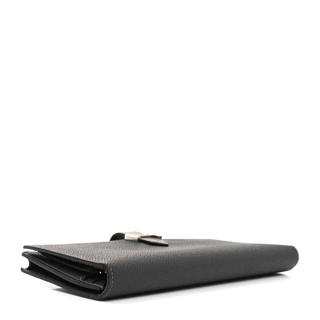 Epsom Matte Alligator Bearn Touch Gusset Wallet Graphite Gris Ciment