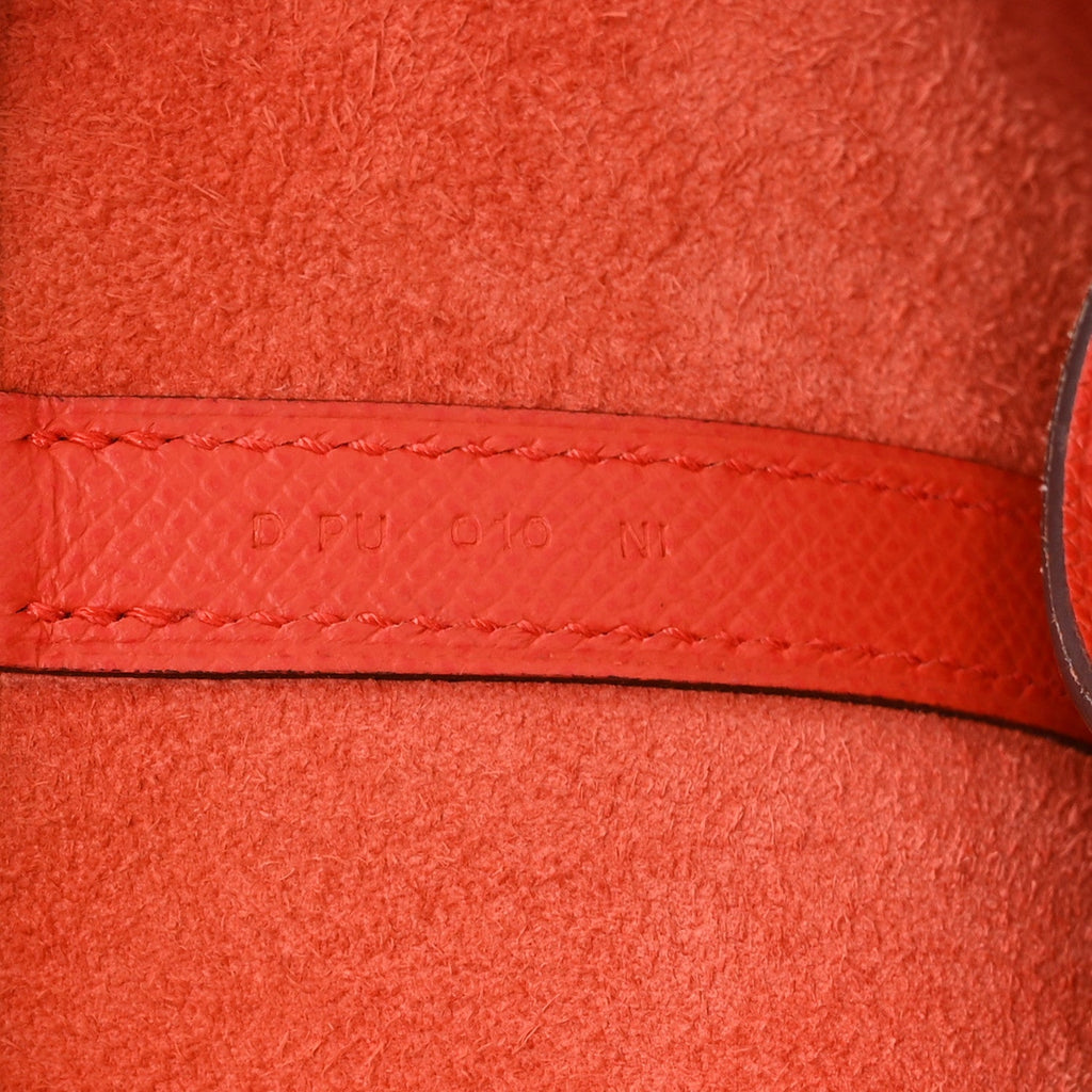 Epsom Tressage De Cuir Picotin Lock 22 MM Rouge Coeur Bleu du Nord Rouge H
