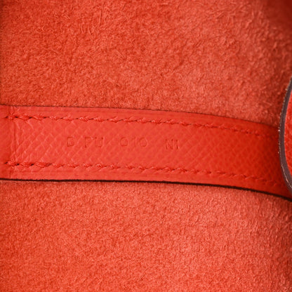 Epsom Tressage De Cuir Picotin Lock 22 MM Rouge Coeur Bleu du Nord Rouge H