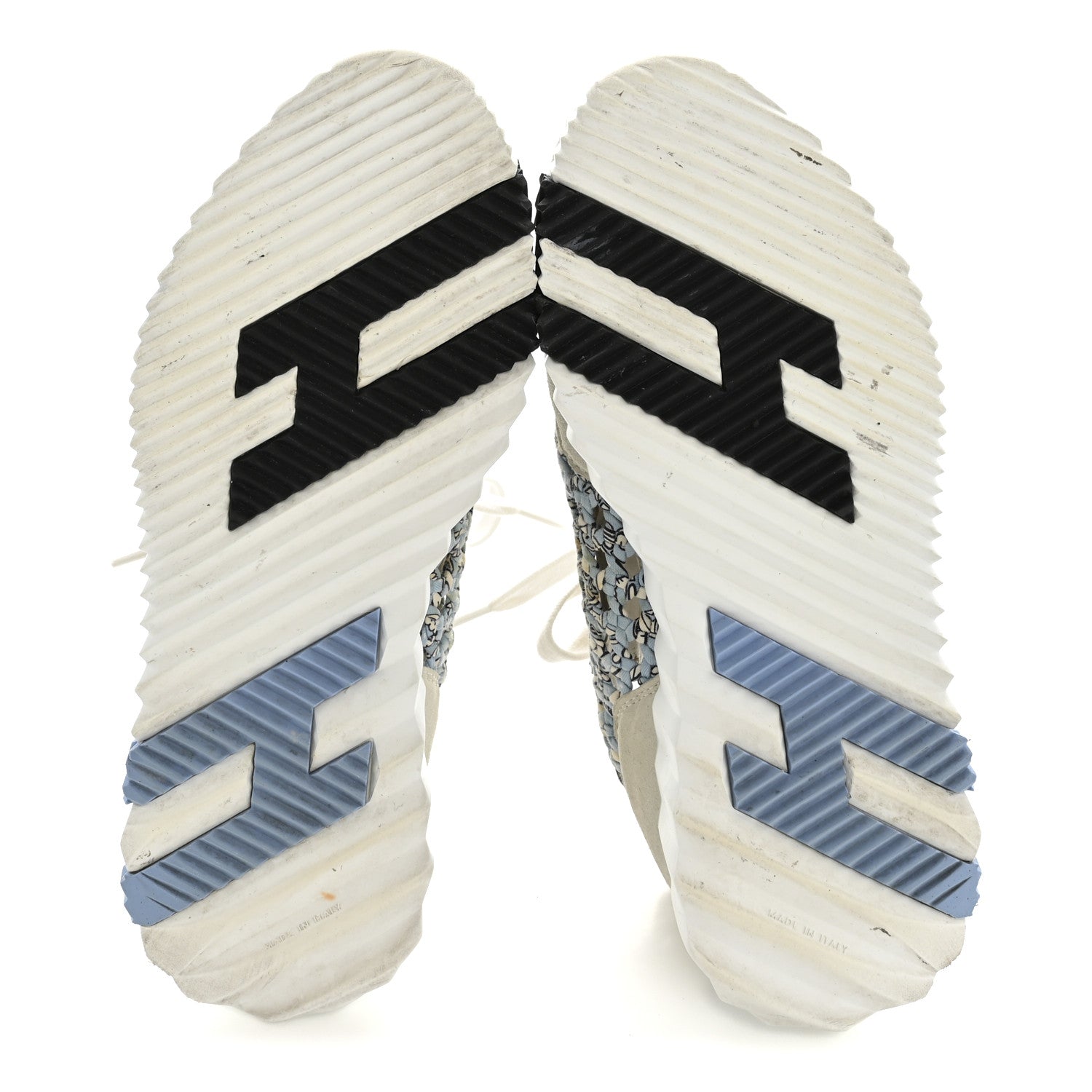 Braided Silk Suede Sneakers 35 Bleu Clair White