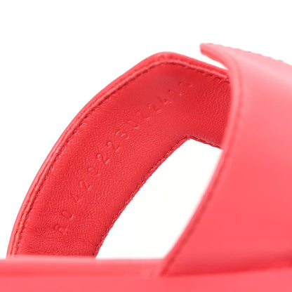 Box Calfskin Oran Sandals Rouge Grenadine