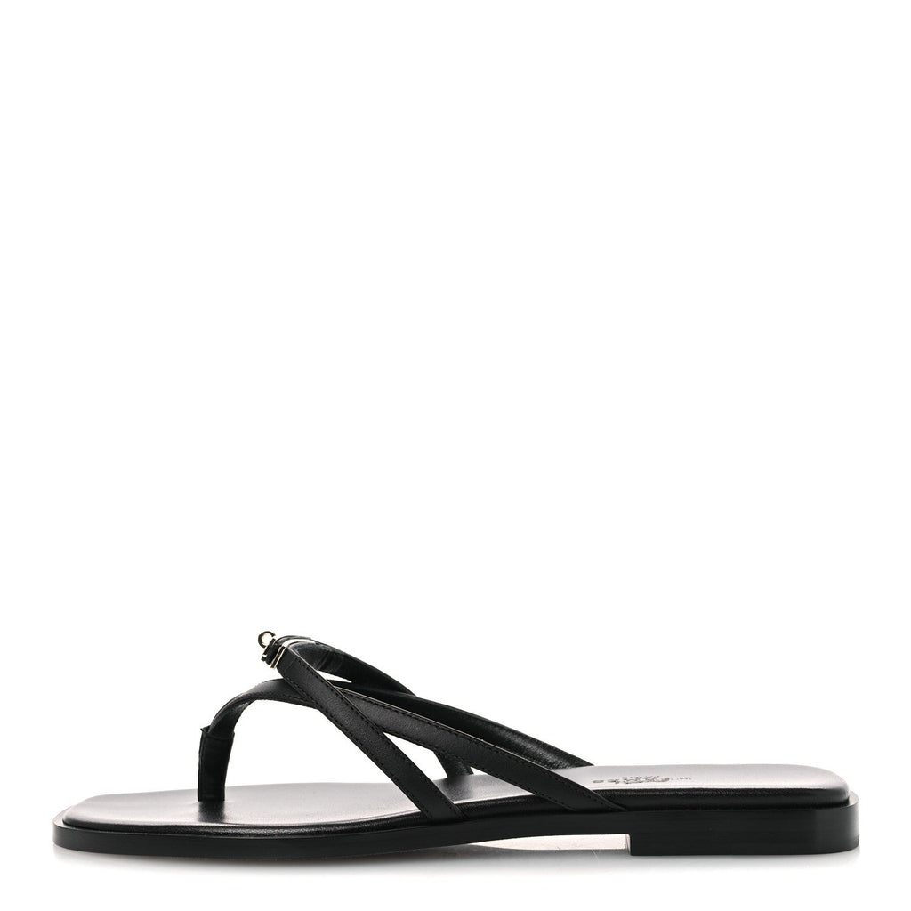 Calfskin Miss Sandals 37.5 Black
