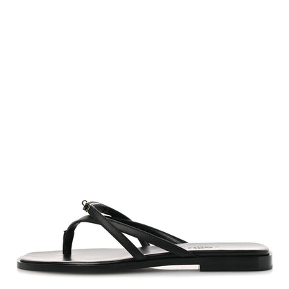 Calfskin Miss Sandals 37.5 Black
