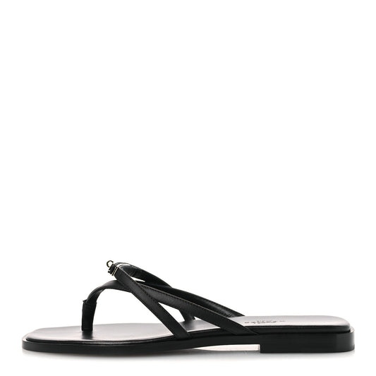 Calfskin Miss Sandals 37.5 Black