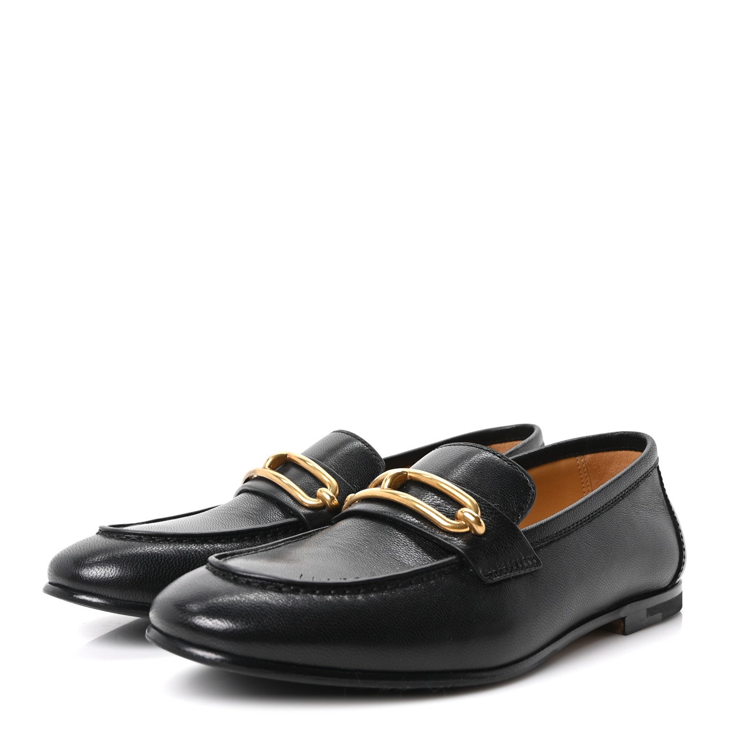 Calfskin Womens Colette Loafers 35 Black