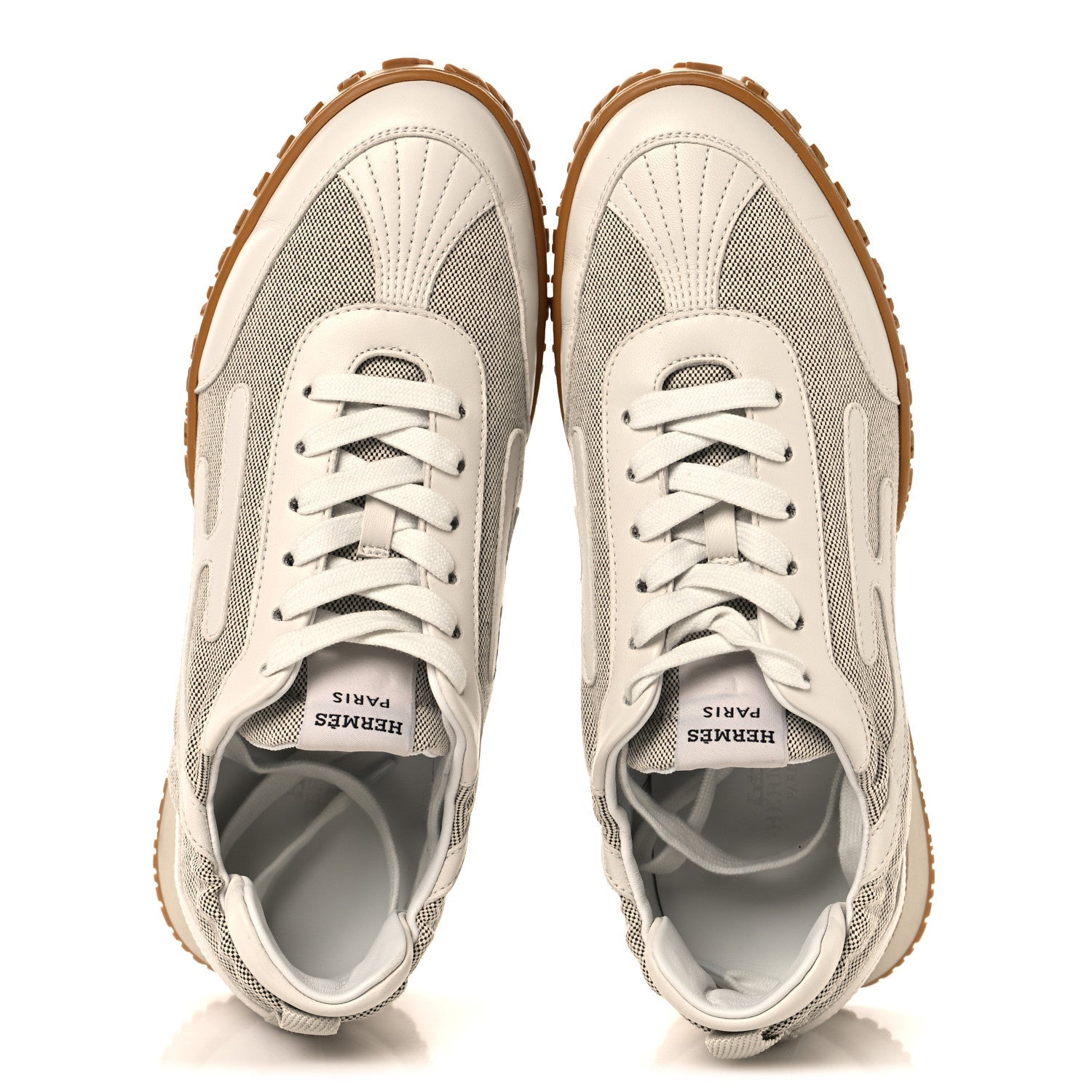 H Canvas Nappa Jet Sneakers 38.5 White Prunoir