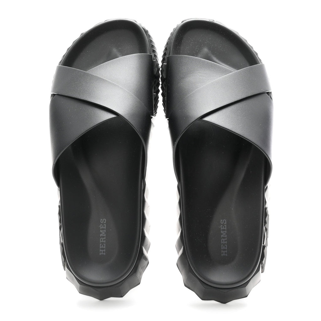 Nappa Mens Infra Sandals 42 Black