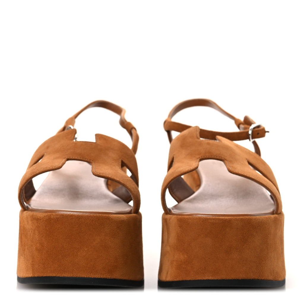 Suede Goatskin Jam 30 Sandals 40 Naturel